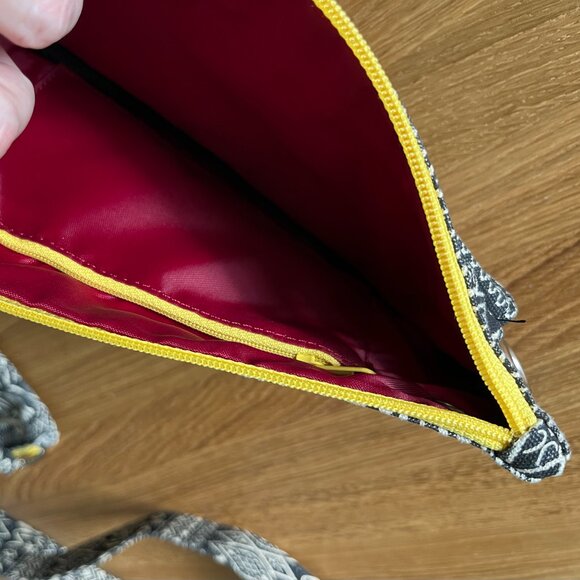 RARE 3 in 1 Vintage Kavu Crossbody Bag with Detachable Clutch Pouch Boho Black - Picture 11 of 13